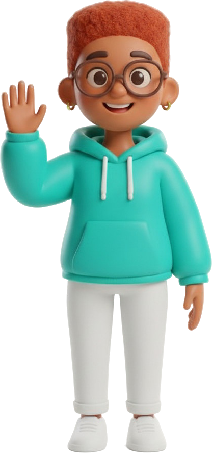 Noozi, waving hello